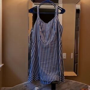 Chambray Blue & white striped dress